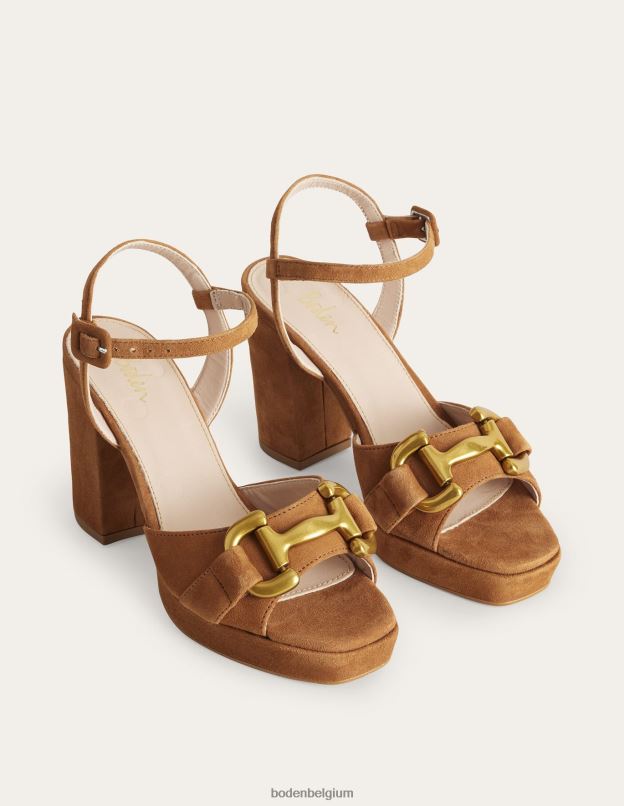 femmes Boden biscuit au gingembre sandales à plateforme et à brides chaussure Z42D02383