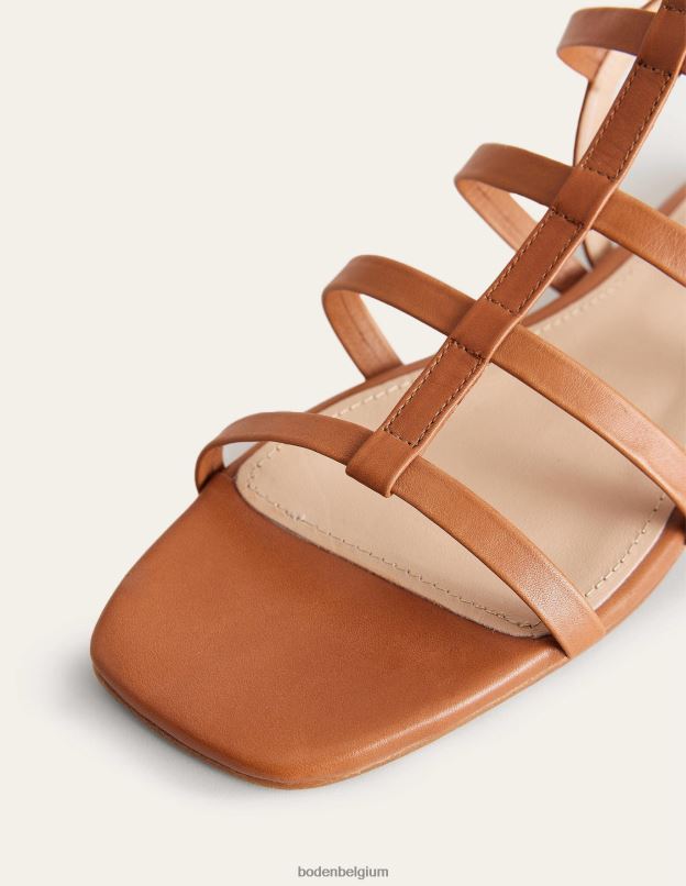 femmes Boden bronzer sandales spartiates en cuir chaussure Z42D0689