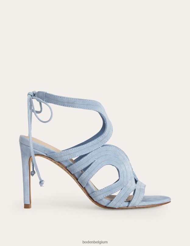 femmes Boden daim bleu delph sandales à talons découpés chaussure Z42D0703