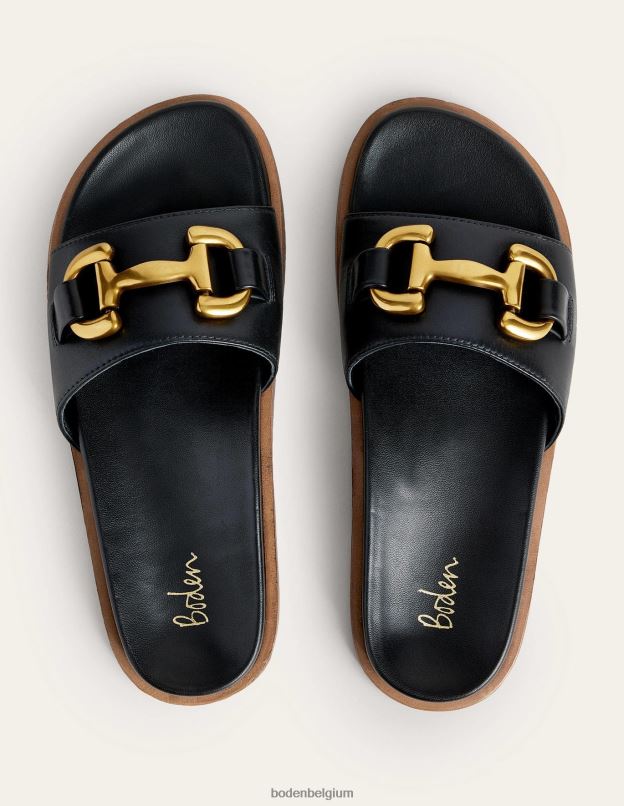 femmes Boden noir sandales à bride iris chaussure Z42D0690