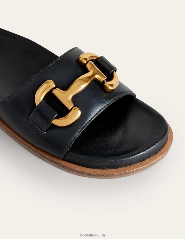 femmes Boden noir sandales à bride iris chaussure Z42D0690