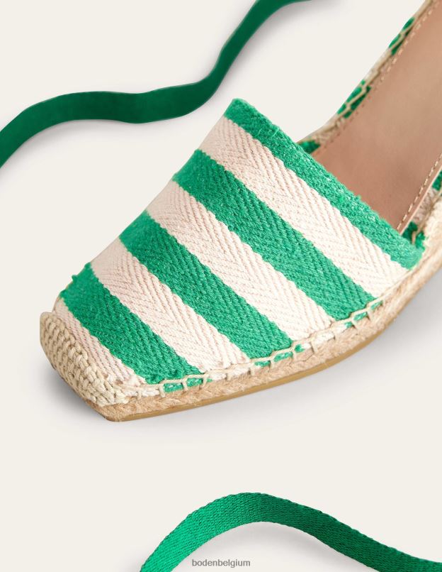 femmes Boden bande verte espadrilles compensées esme chaussure Z42D02310