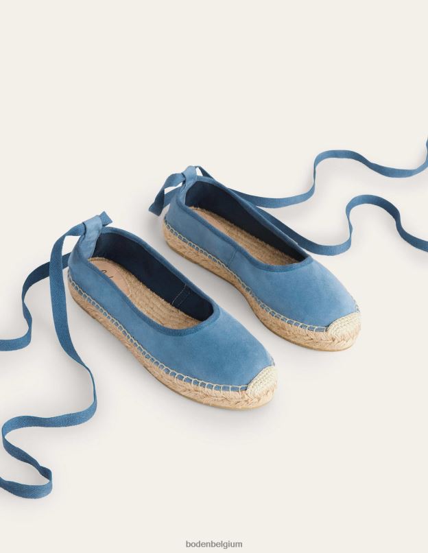 femmes Boden bleu caporal espadrilles à nouer à la cheville chaussure Z42D02606