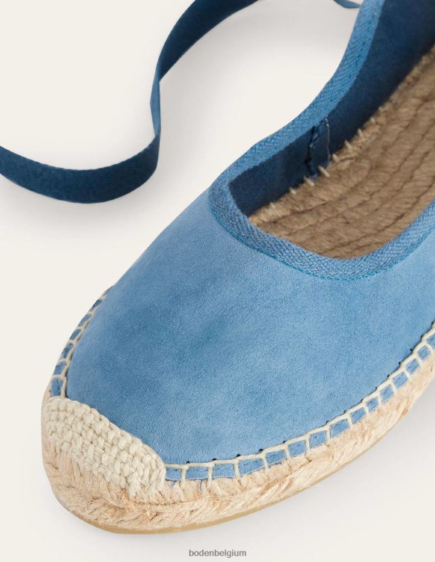 femmes Boden bleu caporal espadrilles à nouer à la cheville chaussure Z42D02606