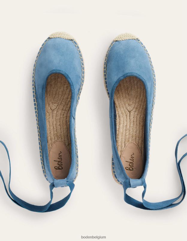 femmes Boden bleu caporal espadrilles à nouer à la cheville chaussure Z42D02606
