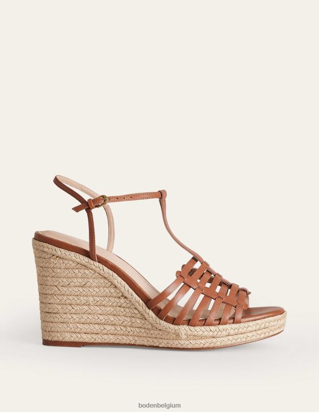 femmes Boden bronzer espadrilles compensées à lanières chaussure Z42D0718