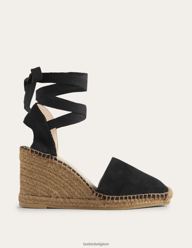 femmes Boden noir espadrilles compensées esme chaussure Z42D0717