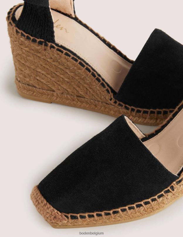 femmes Boden noir espadrilles compensées esme chaussure Z42D0717