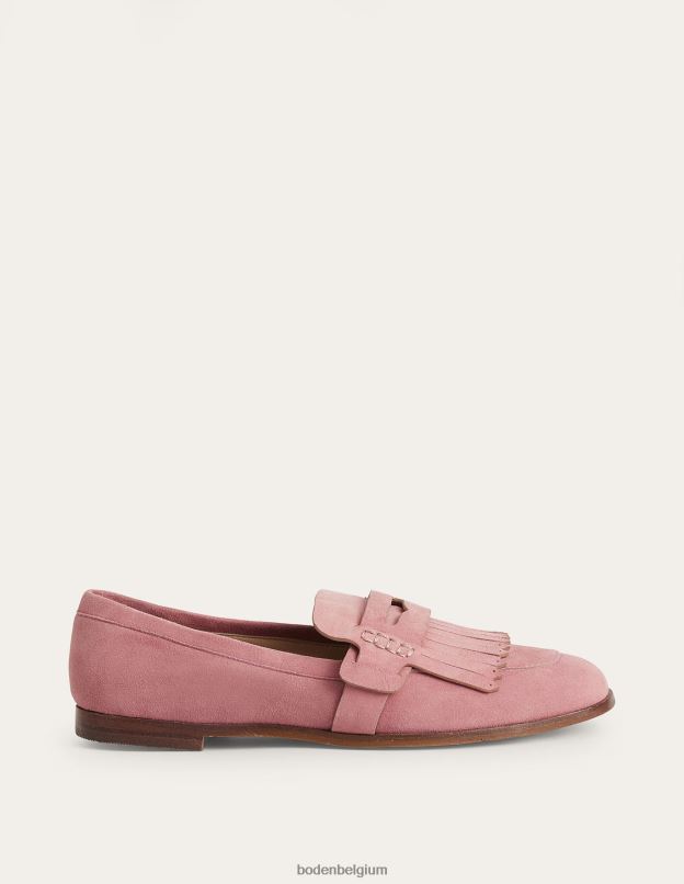 femmes Boden daim blush mocassins à détails penny chaussure Z42D02341