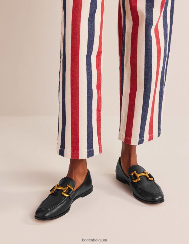 femmes Boden noir mocassins à mors iris chaussure Z42D0729