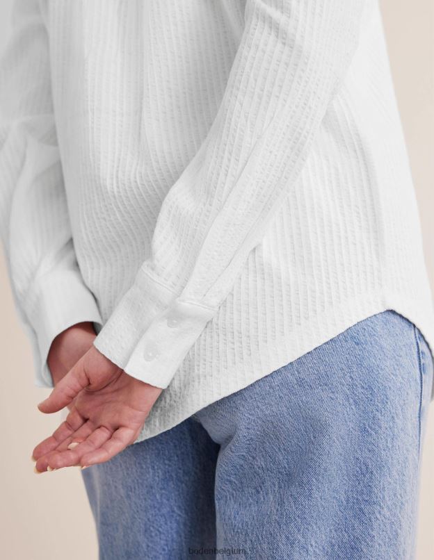 femmes Boden blanc chemise en jersey texturé vêtements Z42D01252