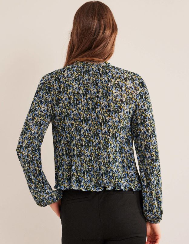 femmes Boden graines de lin et fleuron pictural blouse plissée vêtements Z42D01682