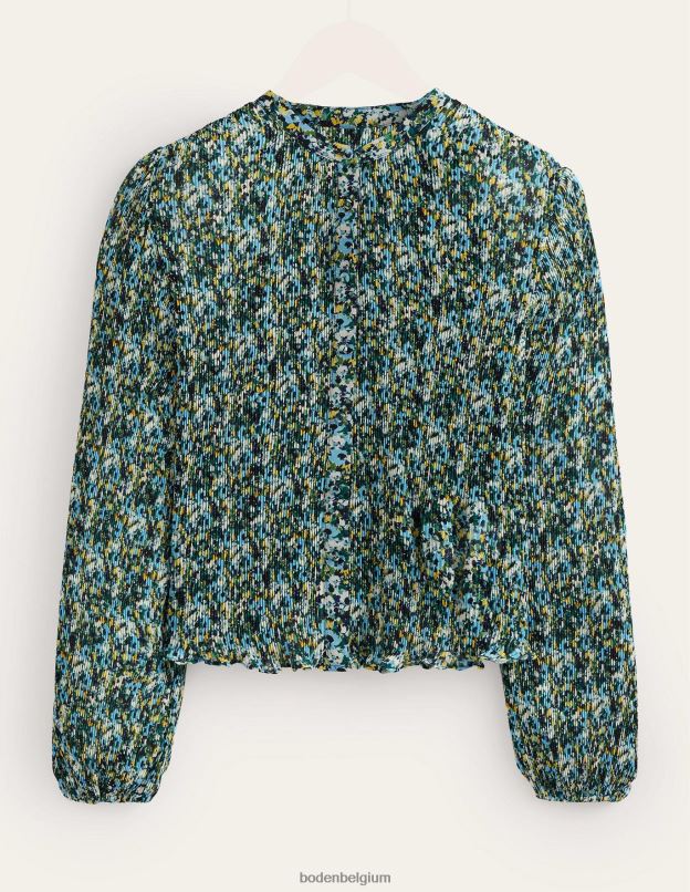 femmes Boden graines de lin et fleuron pictural blouse plissée vêtements Z42D01682