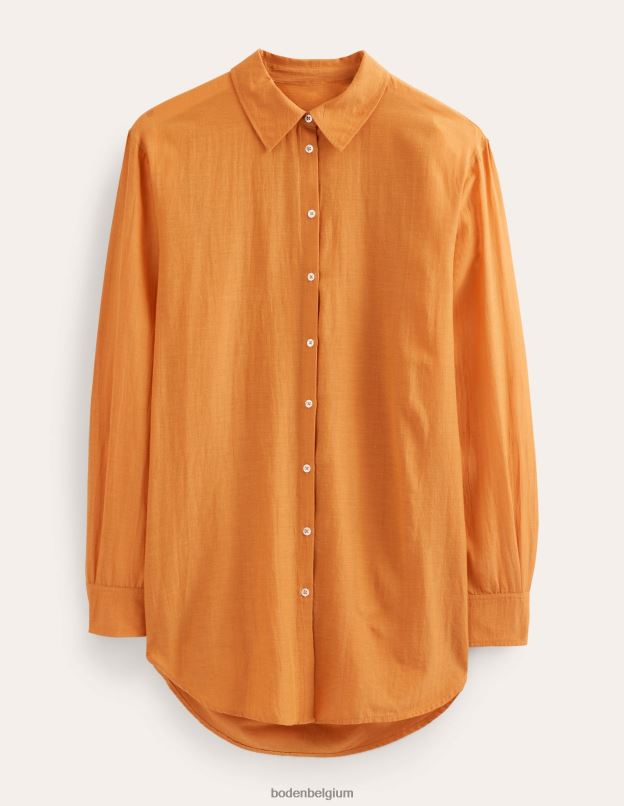 femmes Boden récolter de l'or chemise longue de vacances vêtements Z42D01801