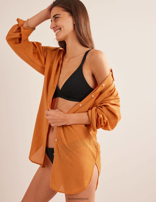 femmes Boden récolter de l'or chemise longue de vacances vêtements Z42D01801