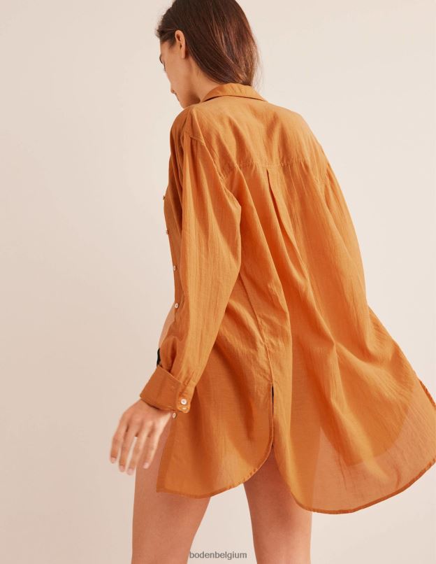 femmes Boden récolter de l'or chemise longue de vacances vêtements Z42D01801