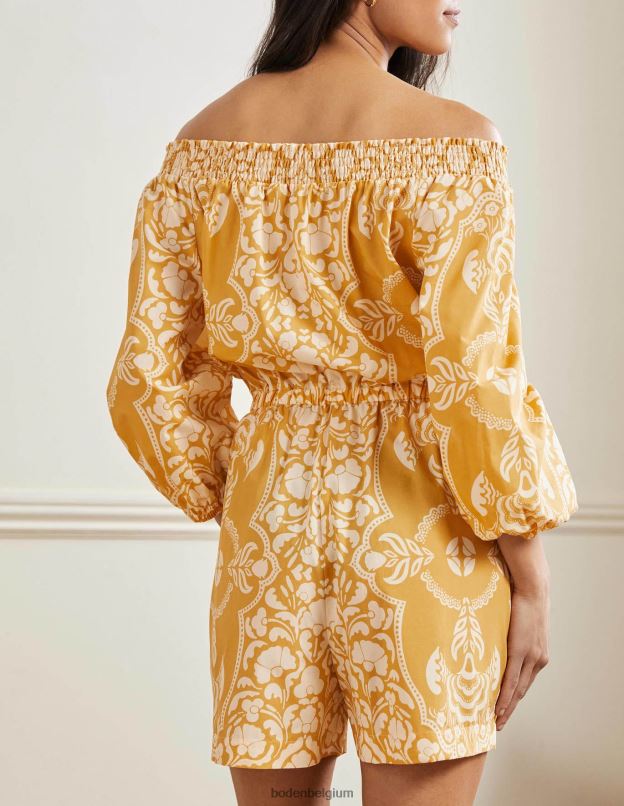 femmes Boden beurre et fleur de passion combishort à épaules dénudées vêtements Z42D02429