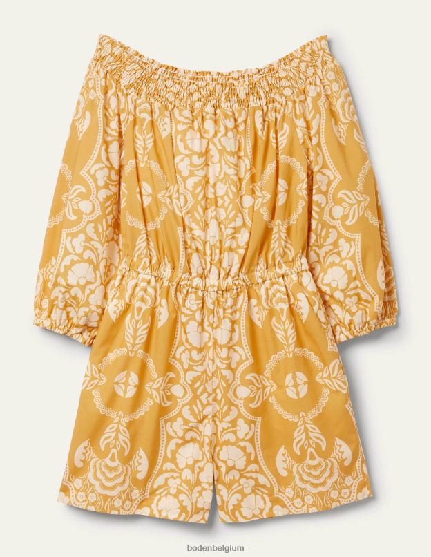 femmes Boden beurre et fleur de passion combishort à épaules dénudées vêtements Z42D02429