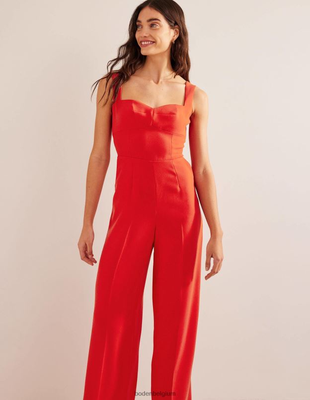 femmes Boden vermillon combinaison ample à coupe cœur vêtements Z42D01292