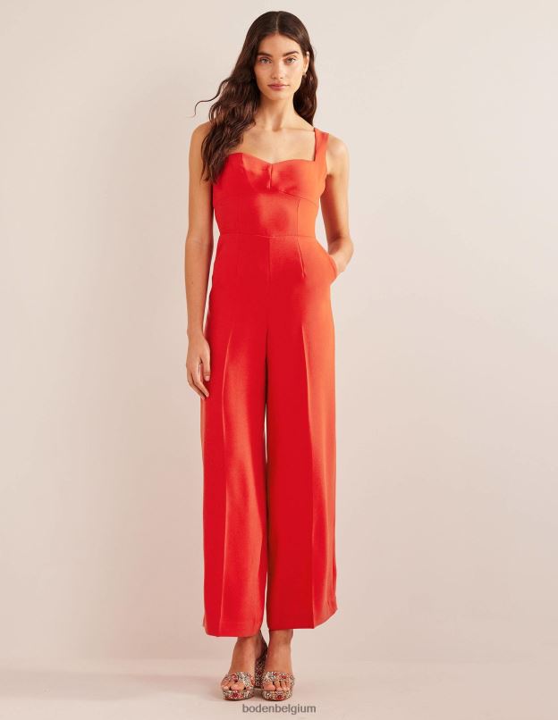 femmes Boden vermillon combinaison ample à coupe cœur vêtements Z42D01292