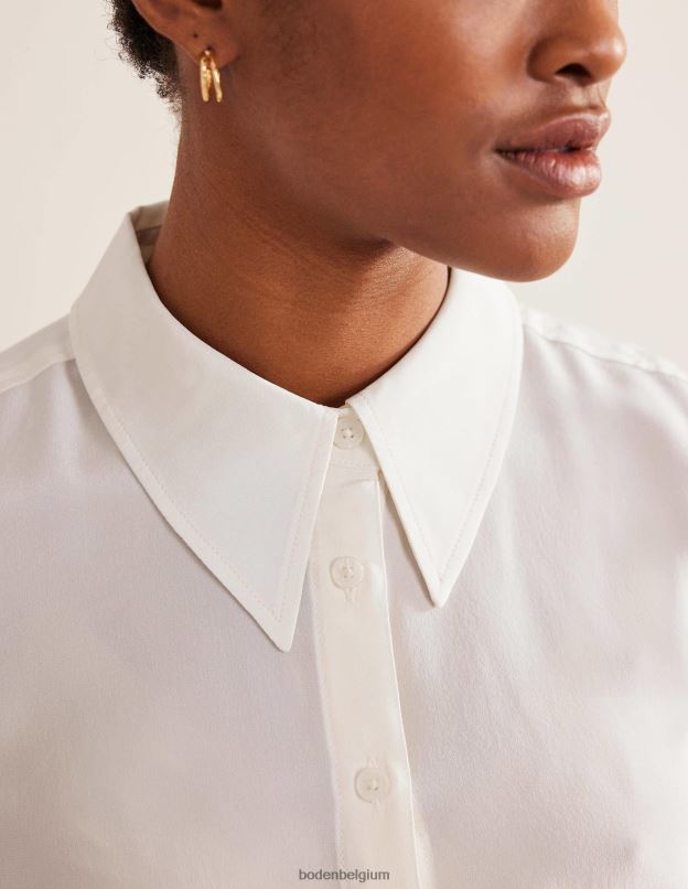 femmes Boden Ivoire chemise en soie vêtements Z42D0154