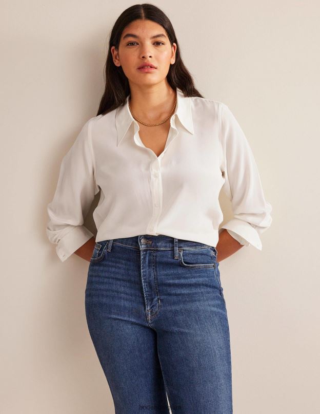 femmes Boden Ivoire chemise en soie vêtements Z42D0154