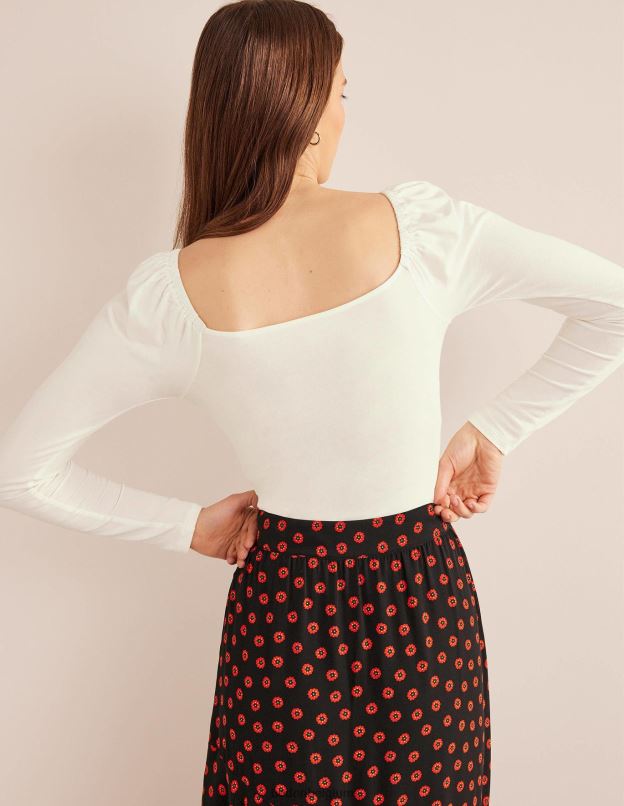 femmes Boden Ivoire haut en jersey chérie vêtements Z42D02000
