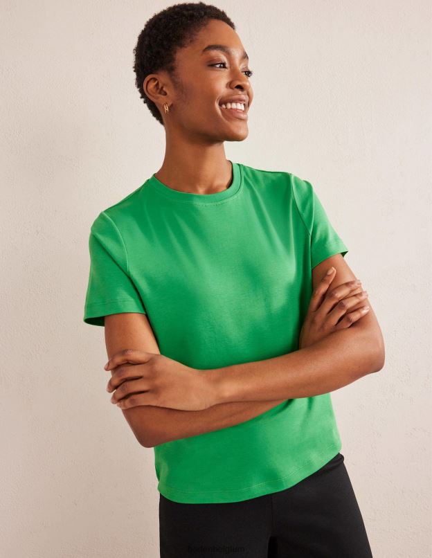 femmes Boden abeille verte t-shirt en coton parfait vêtements Z42D01916