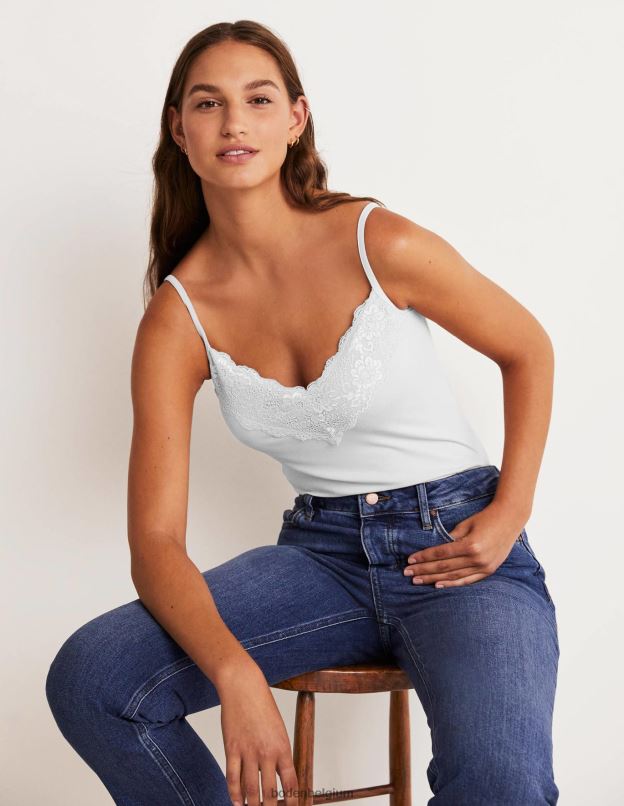 femmes Boden blanc caraco en dentelle vêtements Z42D02556