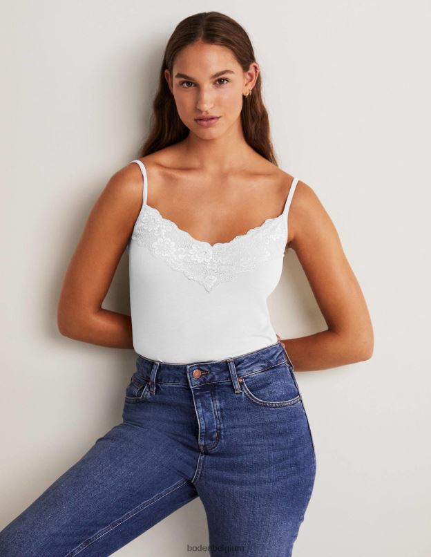 femmes Boden blanc caraco en dentelle vêtements Z42D02556