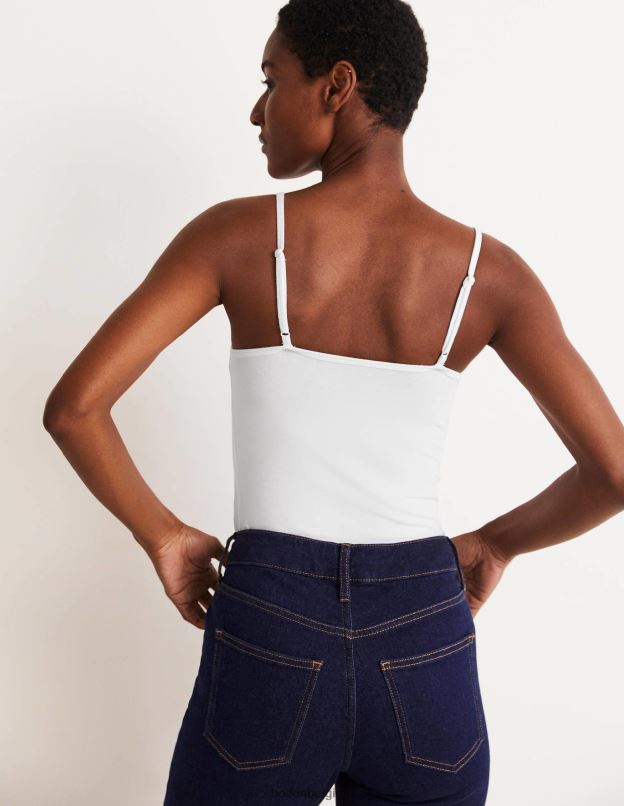 femmes Boden blanc caraco uni vêtements Z42D0202