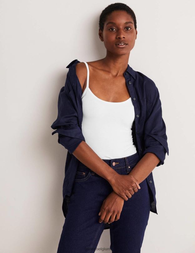 femmes Boden blanc caraco uni vêtements Z42D0202