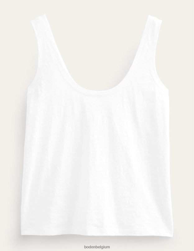 femmes Boden blanc gilet décontracté à encolure dégagée vêtements Z42D01106