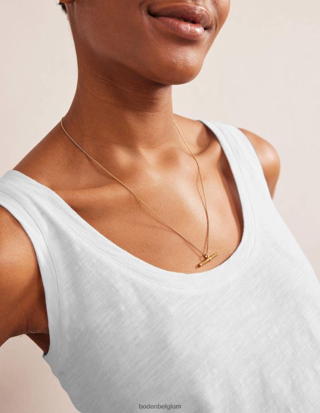 femmes Boden blanc gilet décontracté à encolure dégagée vêtements Z42D01106