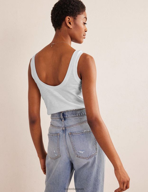 femmes Boden blanc gilet décontracté à encolure dégagée vêtements Z42D01106