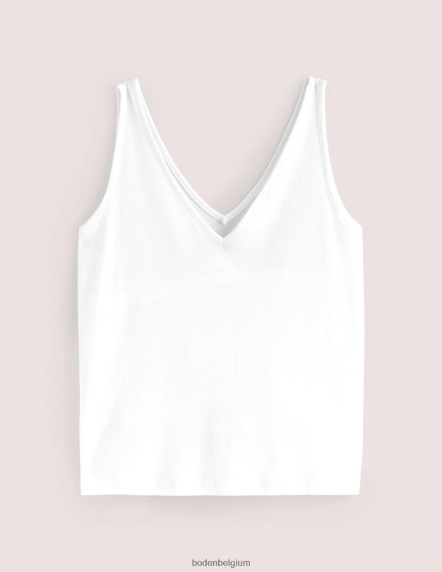 femmes Boden blanc gilet doux au toucher vêtements Z42D02205