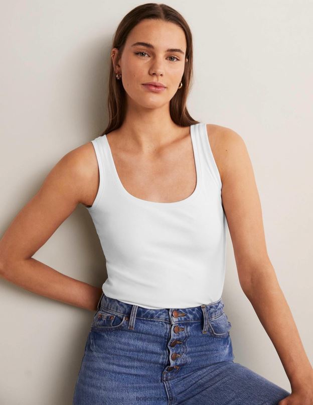femmes Boden blanc gilet essentiel vêtements Z42D02557