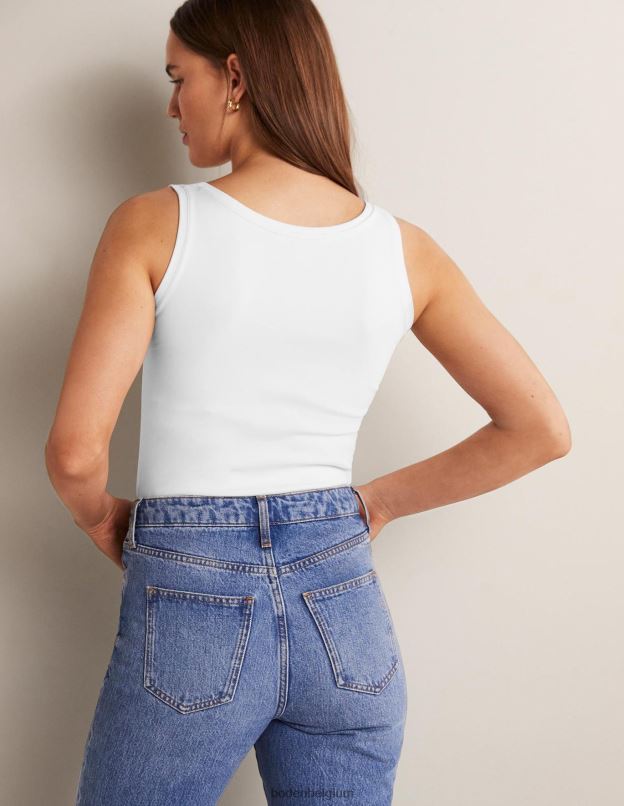 femmes Boden blanc gilet essentiel vêtements Z42D02557