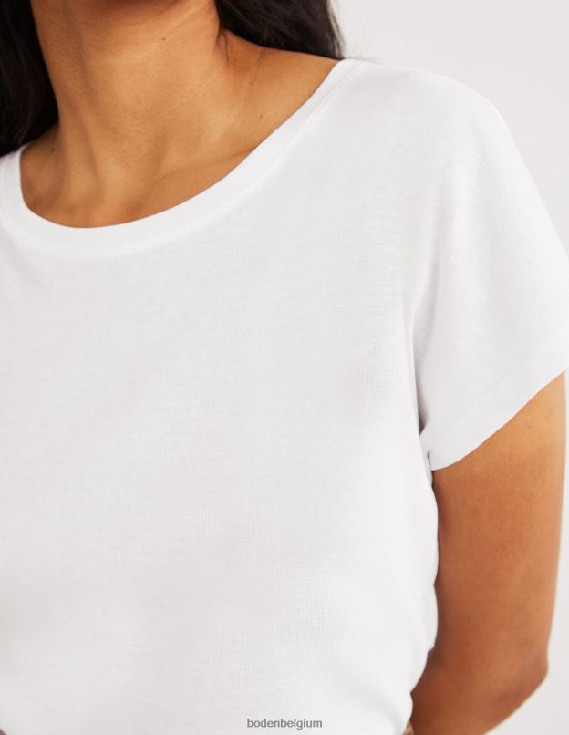femmes Boden blanc haut sans manches doux au toucher vêtements Z42D01925