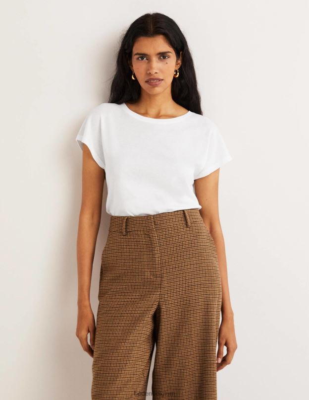 femmes Boden blanc haut sans manches doux au toucher vêtements Z42D01925