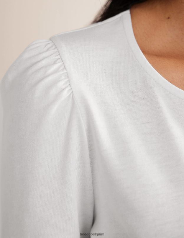 femmes Boden blanc haut ultradoux à manches longues vêtements Z42D0176