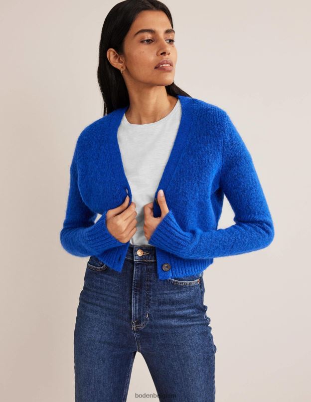 femmes Boden blanc t-shirt à col rond en coton vêtements Z42D0174