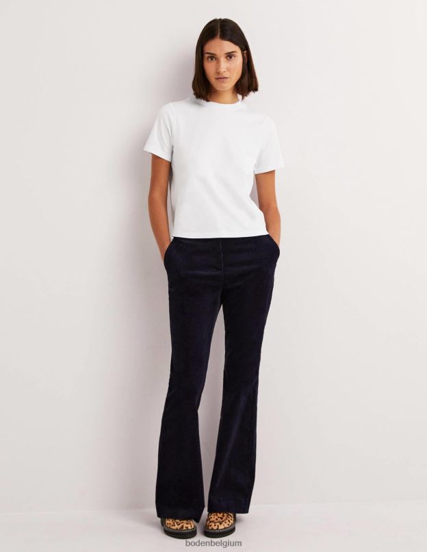 femmes Boden blanc t-shirt en coton parfait vêtements Z42D0168