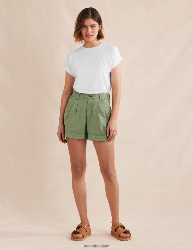 femmes Boden blanc t-shirt retourner en arrière vêtements Z42D01821