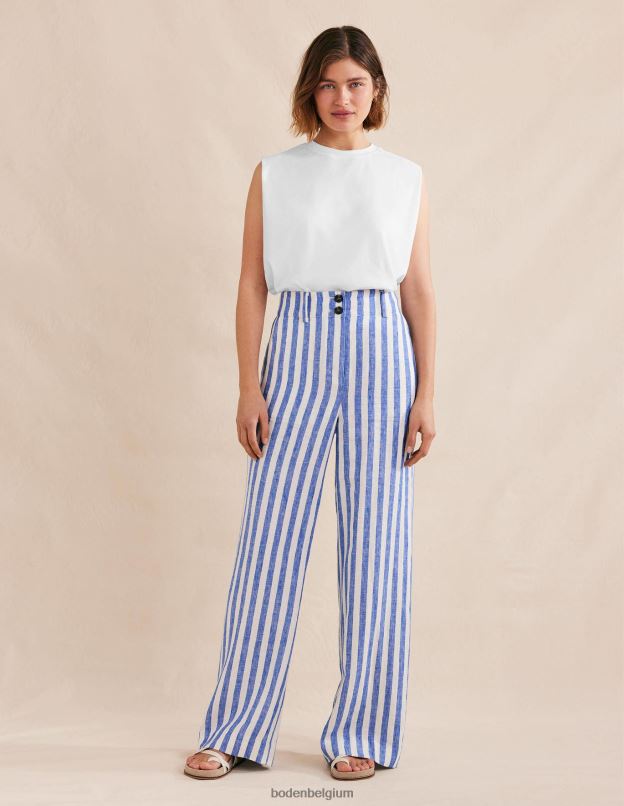 femmes Boden blanc top sans manches en coton parfait vêtements Z42D0131