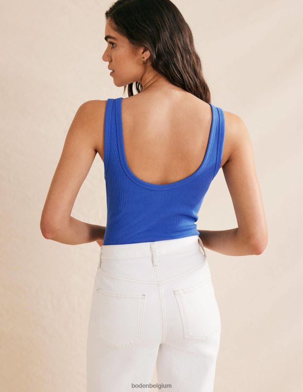 femmes Boden bleu de Chine gilet en coton côtelé vêtements Z42D02265