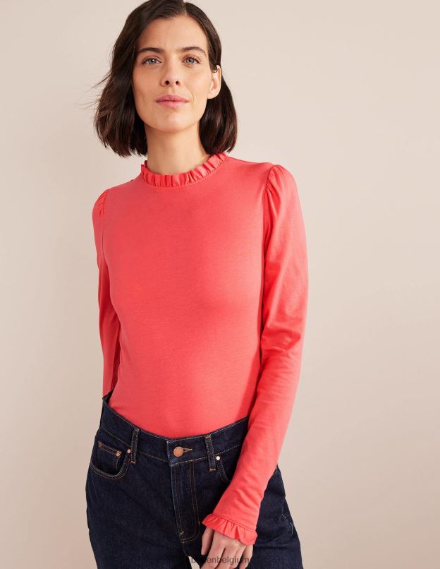 femmes Boden corail haut ultra doux à volants vêtements Z42D01670