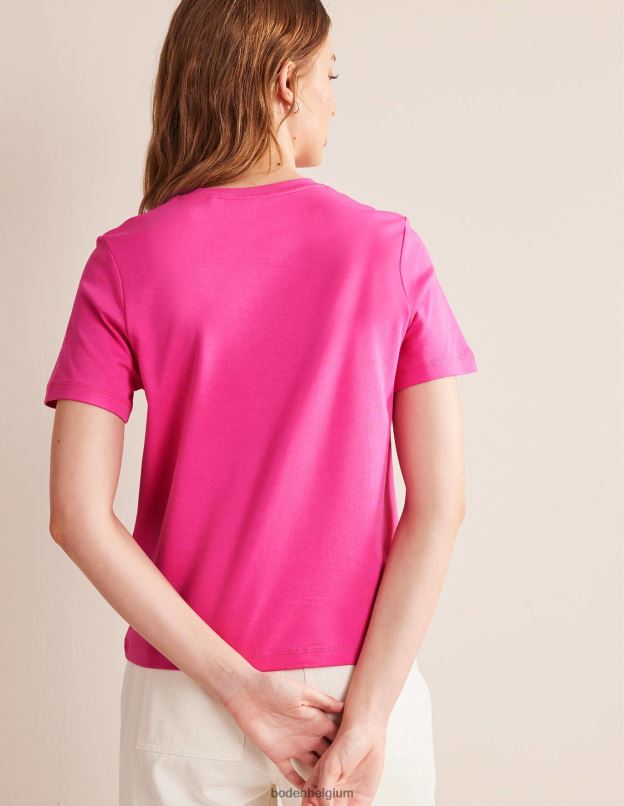femmes Boden fedora fuchsia t-shirt en coton parfait vêtements Z42D01864