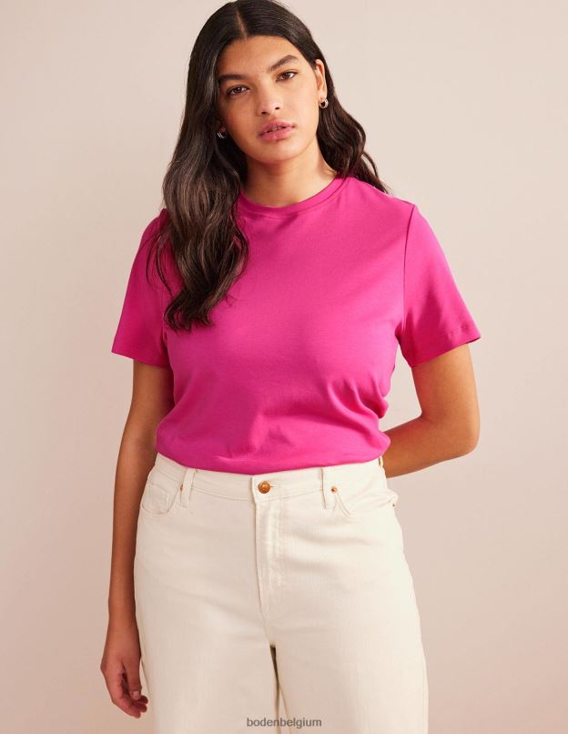 femmes Boden fedora fuchsia t-shirt en coton parfait vêtements Z42D01864