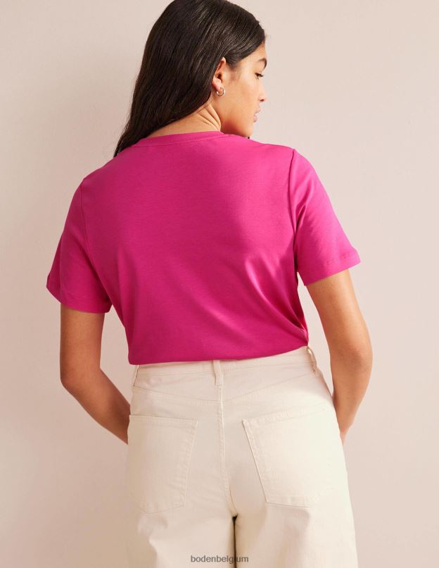femmes Boden fedora fuchsia t-shirt en coton parfait vêtements Z42D01864